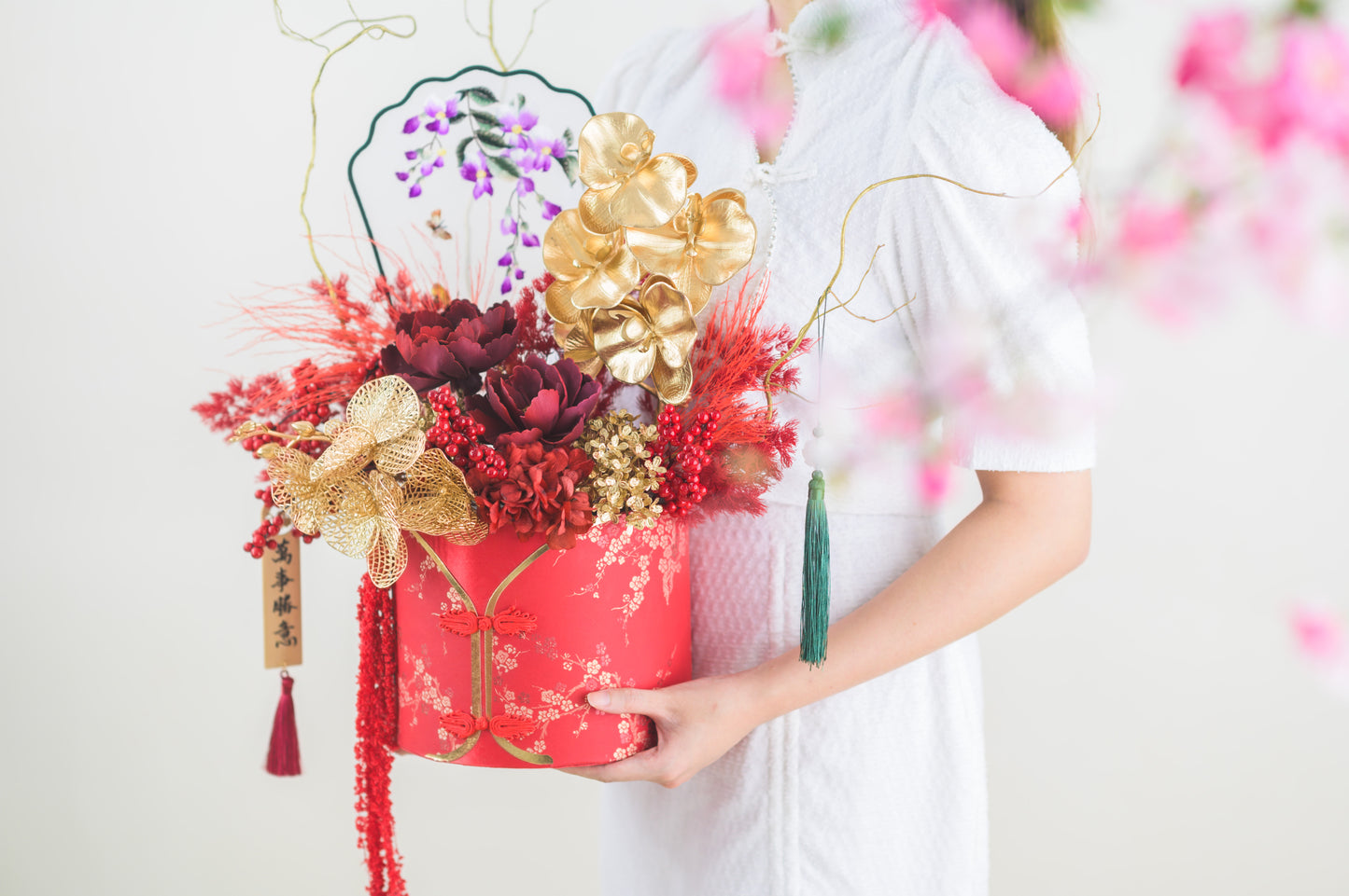 喜庆花开  Joyful Blooms (Red)